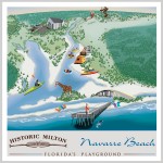 Navarre Beach Map - Andrea Tripke Illustration
